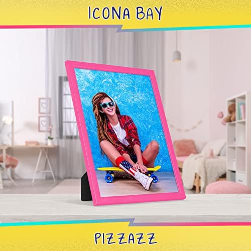 Icona Bay 8x10 Рамка за слика, розово обоено дрво Скандинавски стил рамка за фотографија, колекција Пизаз