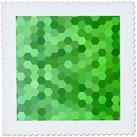 3дроза Зелена боја шестоаголен мозаик дизајн-Ватенка Квадрати