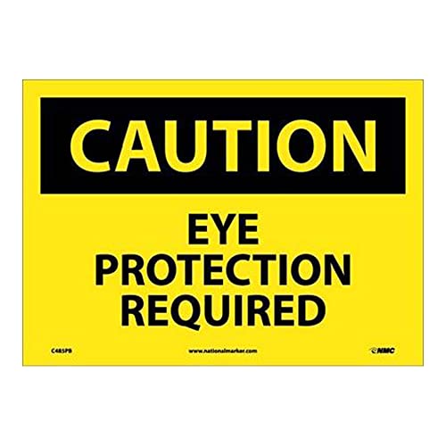 Национален Маркер C485PB Заштита На Очите Бара Претпазливост Знак, PS Винил, 10 x 14