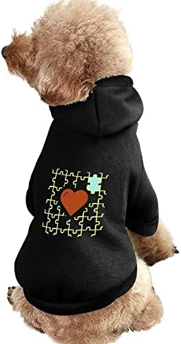 Свесност за аутизам облека за кучиња зимски дуксери за миленичиња меки и топли дуксери за кучиња за мали средни кучиња