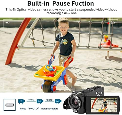 4K видео камера камера Camcorder Orcro AX65 WiFi UHD Camcorder 3.5 IPS екран на допир HD 1080p 60fps, камкордер во живо со 12x оптички