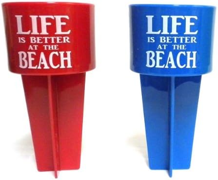 Животот НА СПАЈКЕР Е Подобар На Плажа Држач За Пијалоци, Избрани Бои, Комплет од 2