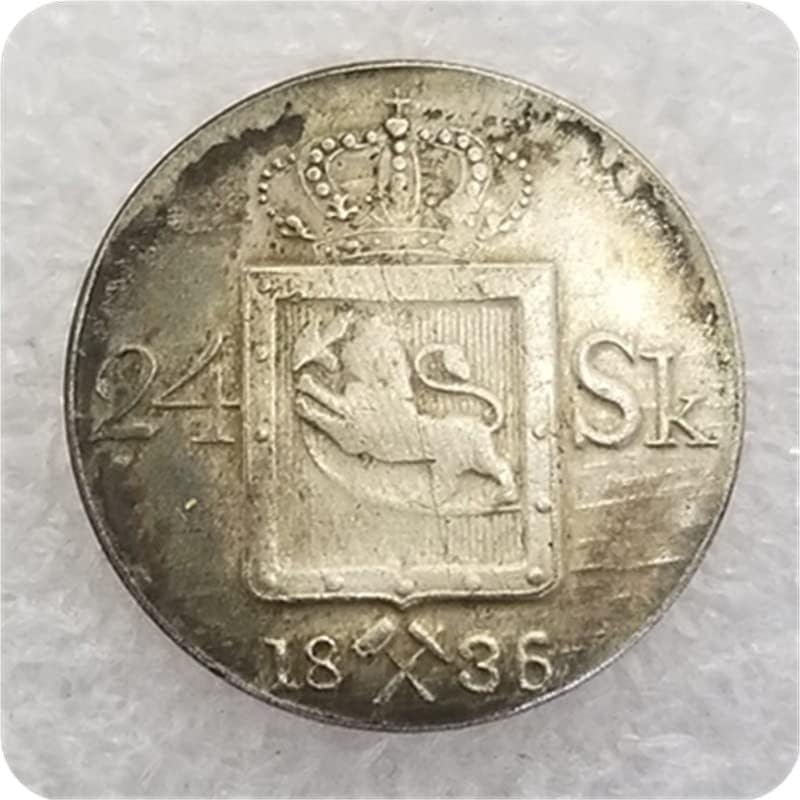 Антички занаети Норвешка 1825/27/30/34/35/36 Странски комеморативни монети сребрен долар
