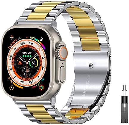 АНКАНГ За Apple Watch Ultra 49mm Деловен Опсег Од Нерѓосувачки Челик за Iwatch Серија 8 7 41mm 45mm за Apple Watch se 6 5 4 3 40mm 44mm 42mm