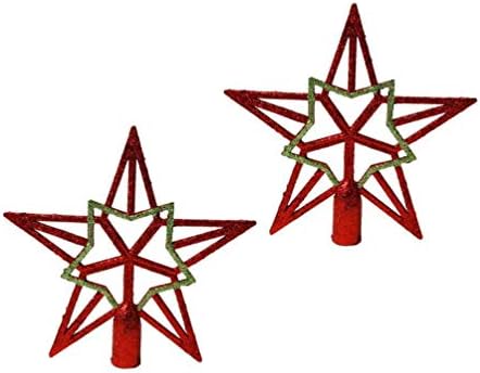 Амосфун Приврзоци 2 парчиња Топер За Новогодишна Елка Блескава Новогодишна Елка Пенлива Ѕвезда Доаѓање Ѕвезда Празник Божиќна Забава Материјали