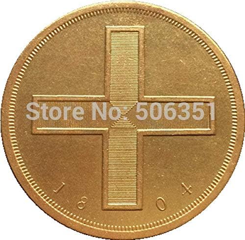 24 к Позлатени руски Монети 1 Рубља 1804 41мм Копија Копијасувенир Новина Монета Подарок