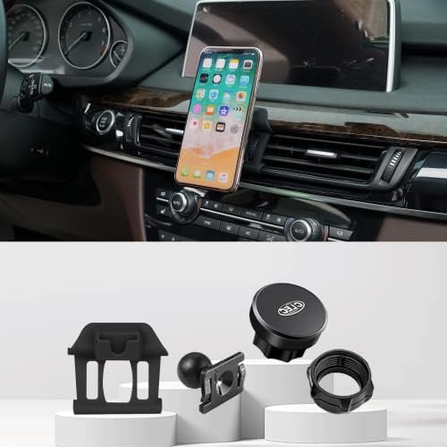 Држач за телефон на телефон Kucok Mount Magnetic For For BMW X5 2014-2018 & X6 2015-2019, Magnet Tople Tople за прилагодено вклопување магнет за воздушна табла Лесен за инсталирање, мини-телефонски ш?