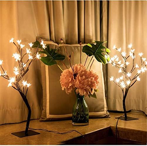 Табела за ламба предводена од сакура дрво светло декоративни ламби за кревети за кревети за домашна спална соба свадба Нордиска