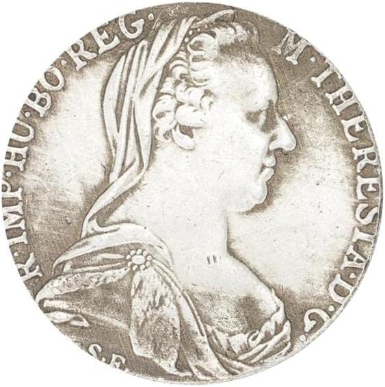 На почетокот на 1780 година австро-унгарски сребрен долар 18 век 1 Тејлор Астро-унгарски сребрен странски сребрен долар Антички монети колекција