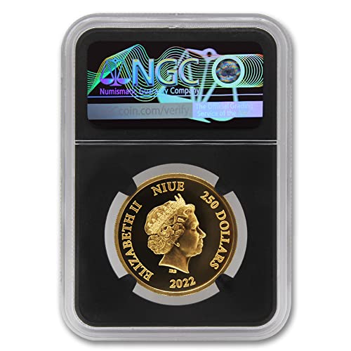 2022 1 мл Доказ за злато класичен суперхерој Бетмен монети Gem Доказ 250 $ NGC GEMPR