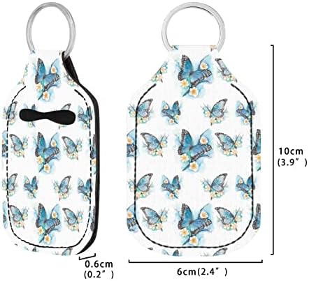 Венијатни Пеперутки Приврзоци За Патување Држач За Шишиња Целосен Сет од 2 Парчиња За Жени Девојки Патување Макетни Приврзоци За Клучеви