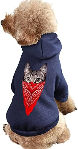 Смешна облека за миленичиња со мачки со капа, топла облека за домашни дуксери за купатило за мачка за кучиња мачка