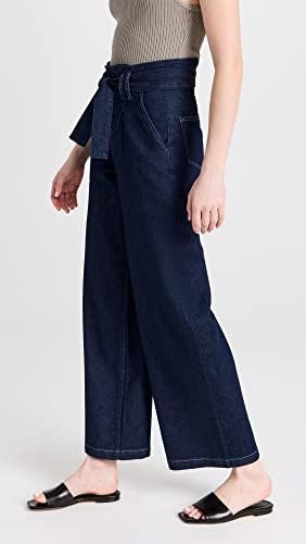 Пејџ женски Харпер фармерки со флатер за половината + само -појас