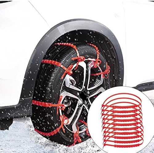 Ant 2x 10 парчиња анти -снежни ланци на автомобил, зимски отворено и вонредни сини ланци против гуми STC01