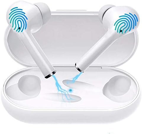 Bluetooth 5.0 Безжични Слушалки, Dualpow Вистински Безжични Слушалки Hifi Стерео Звук Мини Слушалки во Уво компатибилни со iphone, android,