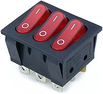 SJSW Big Rocker Switchs Црвен тринасочен прекинувач 9 Pin 2 Позиција мулти-нож единечен фрлање 15A 250V 20A 125VAC AC OFF