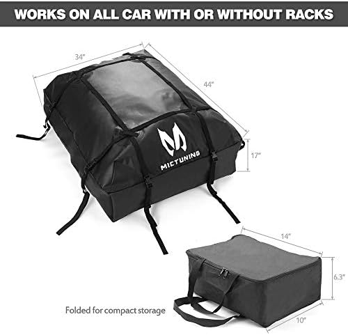 Торба за носач на карго -носач на покривот 15 кубни метри - водоотпорен автомобил врвен носач покрив багажник за складирање торба за складирање