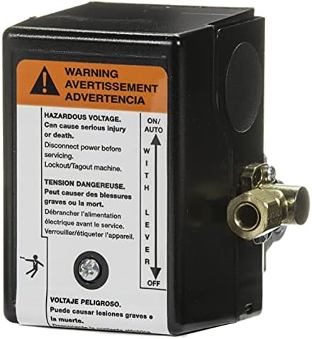 Ingersoll-Rand 23474570 Прекинувач за притисок за две фази компресор и алатка за изведба 0-200 PSI мерач на воздухот за додаток на резервоарот