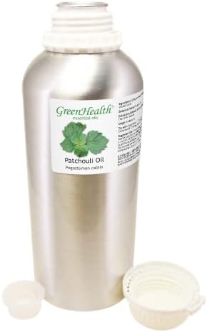 Пачули - 32 FL Oz Aluminum шише w/капаче за приклучок - чисто есенцијално масло - GreenHealth