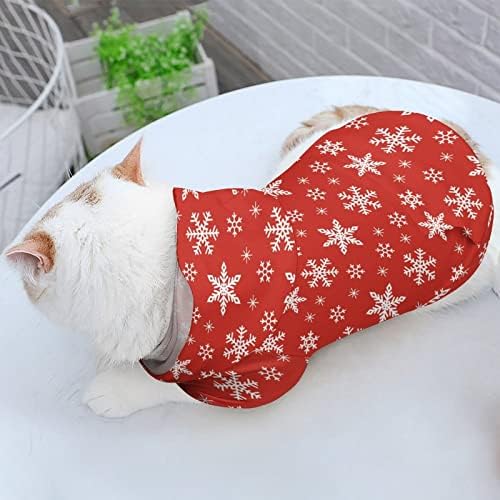 Снегулка Божиќна мачка Едноделна кошула Трендовски костум за кучиња со додатоци за домашно милениче
