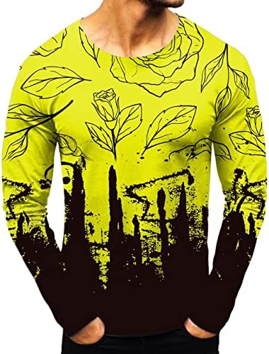 XXBR 2022 есенски маички со долг ракав, улични распрскувани цветни печатени екипаж на вратот на вратот на вратот на вратот на вратот