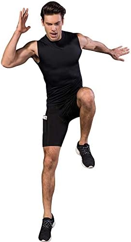 Абтиојлц Компресија шорцеви за мажи Спандекс трчање тренингот атлетски базелиер за обука за долна облека