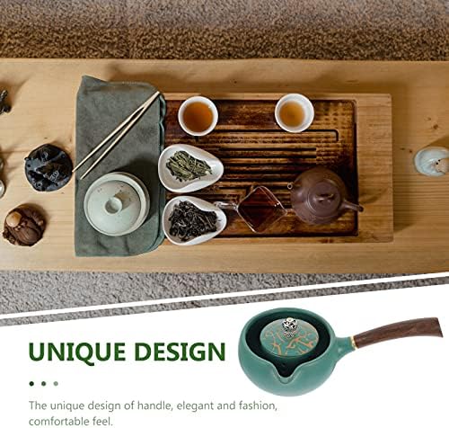Хемотон керамички чај сад Јапонски класичен чај чај котел странична рачка мала порцелан кунг фу чај со инфузер филтер за напојување за лабава