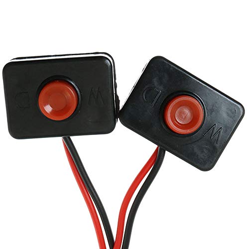 Прекинувач за копче Magic & Shell 2PCS 36V 2A 2 Wireица Пластичен моментален прекинувач на копчето за притискање со самолепливо за авто-автомобил