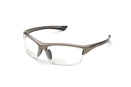 Delta Plus RX-350C 2.0 Diopter Бифокални безбедносни очила, метална кафеава рамка, чиста леќи