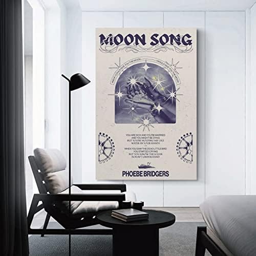 Youe Phoebe Bridgers Постер Месечината песна албум насловната платно платно wallидна уметност печати модерна семејна спална соба декор постери