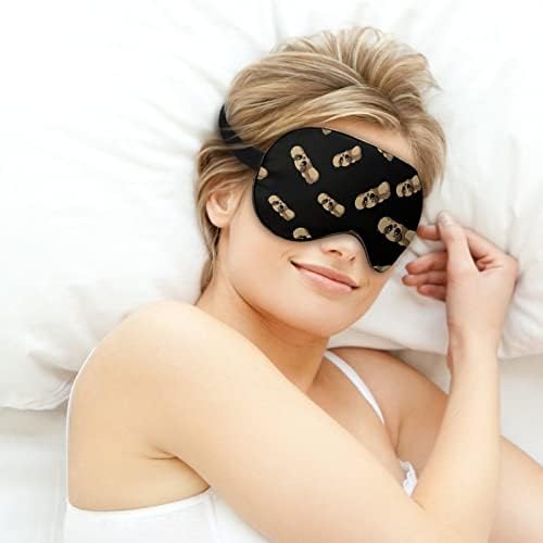 Компир Смешно пичка за спиење за слепите маски за очила за очи со сенка на очи со прилагодлива лента за жени мажи ноќ