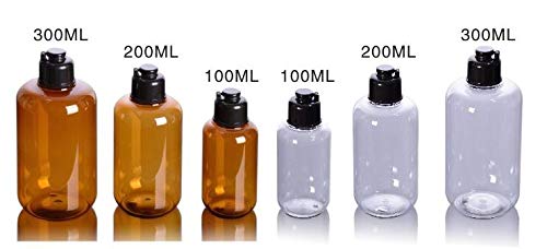 Васана 200мл/8.6oz Празни шишиња со пластични стискања со црно флипско капаче козметичко шминка есенцијално масло во вода шампон гел