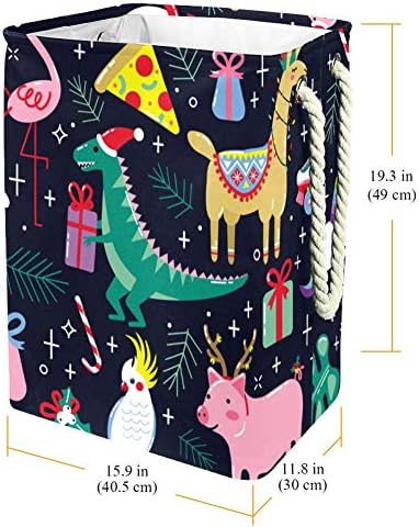 Нехомер Цртан Филм Среќен Божиќ Животни 300д Оксфорд Пвц Водоотпорна Облека Ја Попречува Големата Корпа За Перење За Ќебиња Играчки За