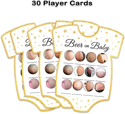 Картички за игри за бебиња за туширање, во форма картичка со картички за пиво или картичка за бебиња за забава за бебиња за туширање
