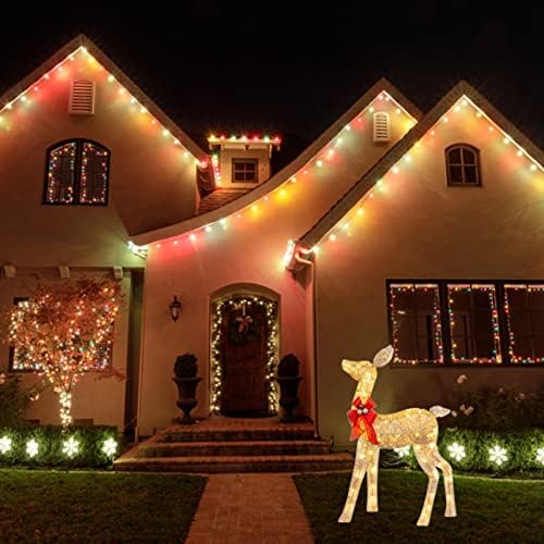 Божиќни елен за божиќни елен за Божиќ, предводени Божиќни светлини за божиќни светлини за украси на отворено Божиќно украс симпатично