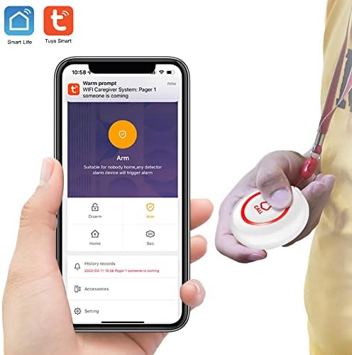 Singcall Tuya WiFi Smart SOS итен итен безжичен старателски систем за појава на систем за повикување домашна грижа за стари лица пациенти деца