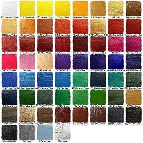 Акрилна акрилна боја и подлога пакет, 60 разновидни бои, 2 акрилни влошки 11 ”x 14”, по 16 листови, секоја слика за уметнички
