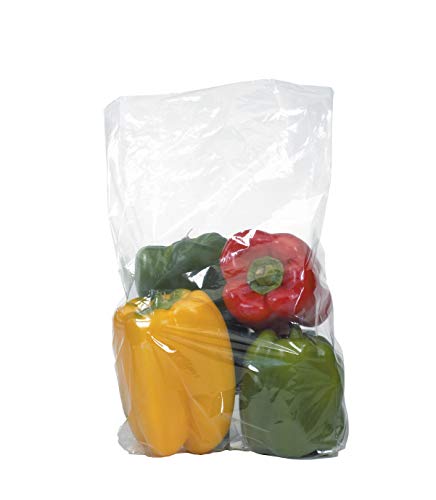 Aviditi 30 x 18 x 48 Gusseted поли -торби, 1 мил, чист отворен врв со проширувачки страни за делови за пакување, храна и материјали,