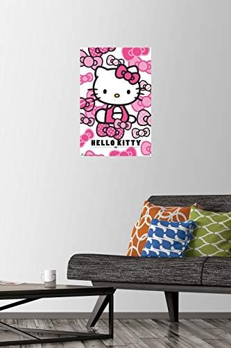 Trends International Hello Kitty - Постери за wallидови со лакови со пинови за притисок, 14.725 x 22.375