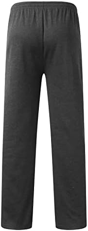 Божиќни кошули на Wybaxz за мажи за мажи пролет и есенски спортови и рекреација обични цврсти панталони панталони со долги панталони