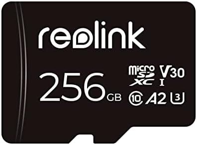 REOLINK 256gb microSDXC Мемориска Картичка, До 100mb/s, 4K UHD, U3, A2, V30, Класа 10, Микро Sd Картичка Целосно Компатибилен Со