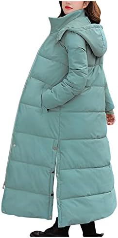 Дасеис густо топло ватирано палто, плус големина јакна со долги ракави, Крстоносните зимски трендовски меки патент јакна тенок цврст