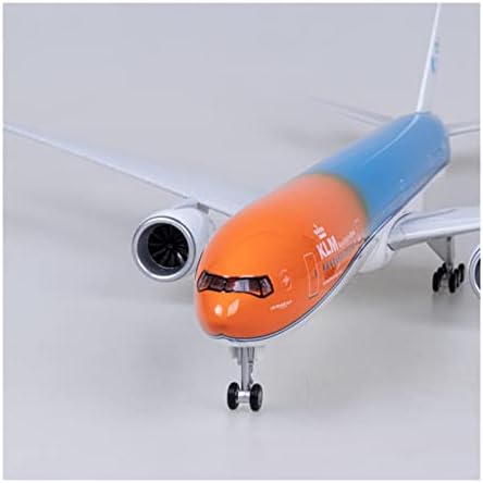 Модели на авиони 1/157 Поставете за модел B777 Aircraft KLM со светла и опрема за слетување на тркала, умираат леано пластично смола, графички
