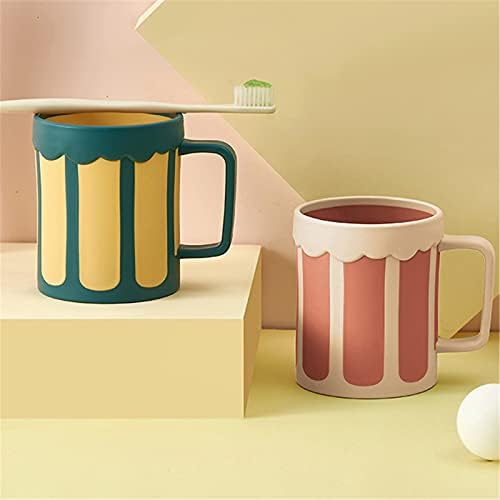 Симпатична двојка чаши за пиење, мултифункционални чаши за четкање за домашна употреба, креативна пластична мала чипка, сет со две парчиња
