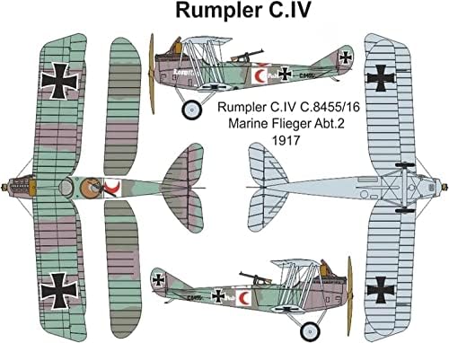 Баром CV14416 1/144 Германски воздухопловни сили Румблер c.4 Двоен напад на авиони со 2 пластични модел