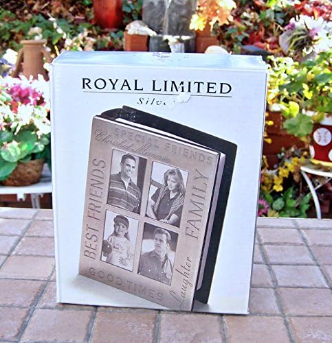 Кралска ограничена сребрена роза мини албум со фото -книга - има 80 отпечатоци 4x6 фотографии