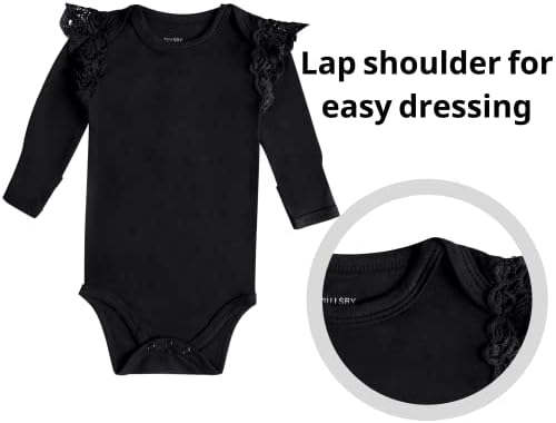 Guisby Bamboo BodySuit за бебе, подебели долги ракави цврсти каросерии за момчиња девојки 0-24 месеци