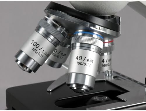 Amscope M600B-E1 Дигитален Соединение Монокуларен Микроскоп, WF10x И WF20x Окулари, 40x-2000x Зголемување, Brightfield, Волфрам Осветлување,