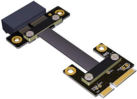 Adt-Link Riser PCIe 1x PCI-e x1 До Мини PCIe Половина Mpcie Столб Адаптер Картичка Лактот Дизајн Gen3. 0 Кабел 8Gbps Мини PCI-Е 1