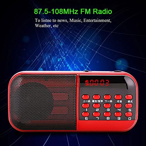 Mini Sounder FM Radio, Поддршка 2 мемориски картички 2 големи капацитети 18650 батерии hifi soundnoise откажува звук на звук на звук на звук